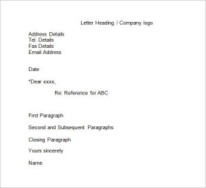 business reference letter business reference letters format