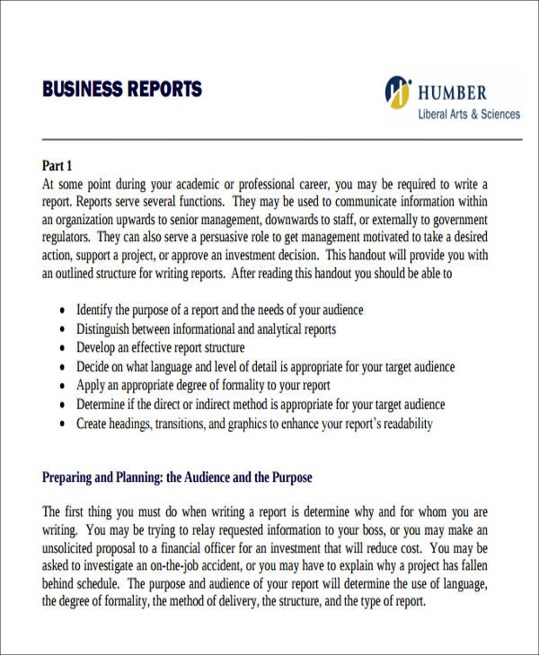 Business Report Example | Template Business