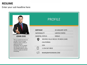 business resume template resume mc slide