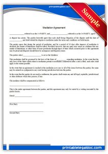 business sale agreement template free download printable mediation agreement form