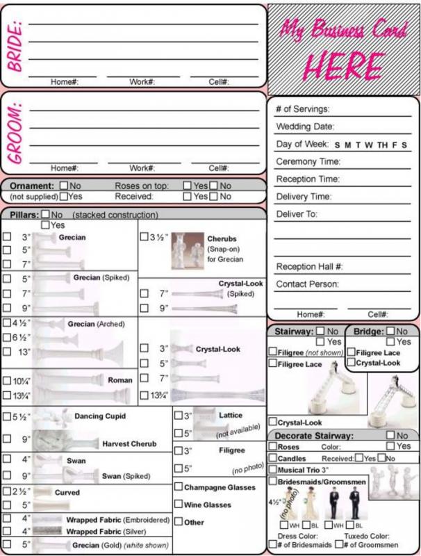 cake order forms