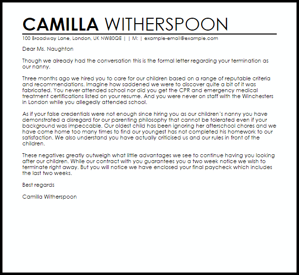 cancellation letter template