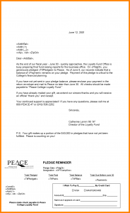 cancellation letter template pledge reminder letter template sample pledge reminder letters