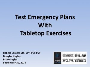 capability statement template asis conf tabletop exercises for bcp