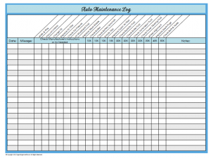 car maintenance schedule printable auto maintenance log snapshot