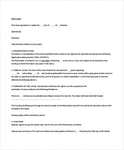 car rental agreement doc format farm lease agreement free download