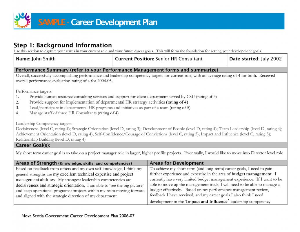 Career Development Plan Template Business