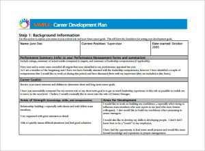 career development plan employee career development plan pdf template free download