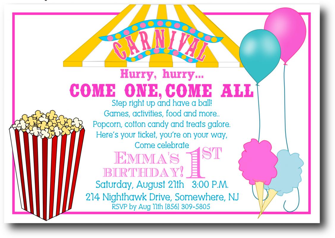 Carnival Party Invitation Templates Free Download