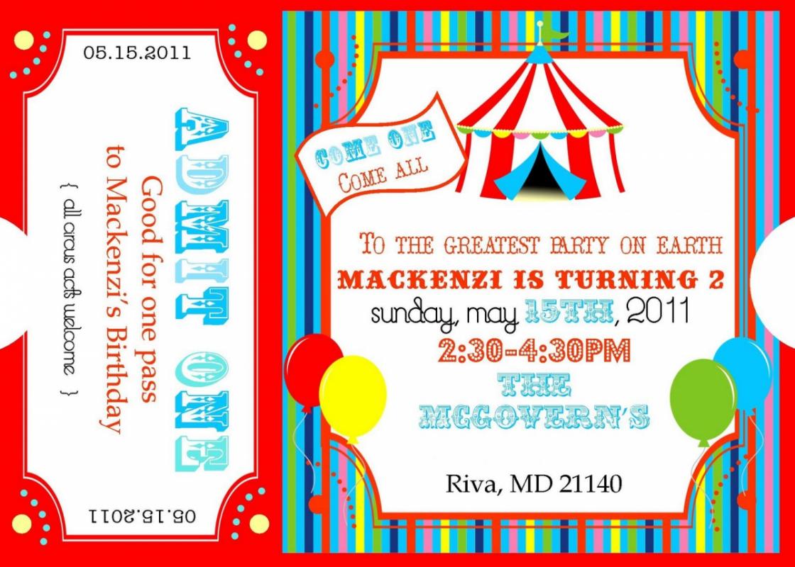 Carnival Ticket Template Template Business
