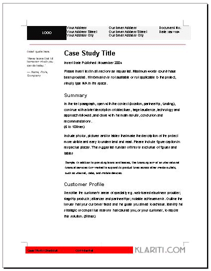 case brief template microsoft word