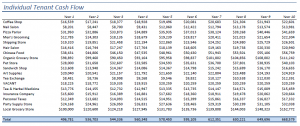 cash flow analysis template commercial cash flow model individual tenant cash flow