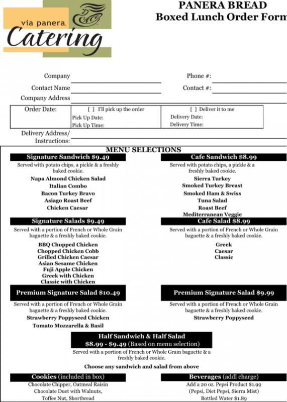 catering invoice template