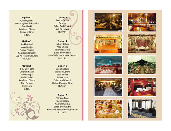 catering menu template