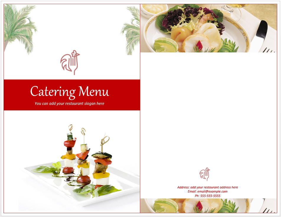 catering menu template