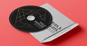 cd cover design template cd disk music envelope cover album brand mockup psd