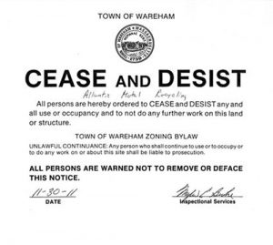 cease and desist harassment atlanticmetalrecycling cease & desist order