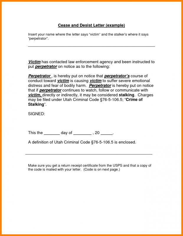 cease and desist letter template