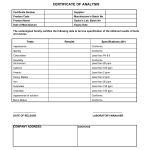 certificate of analysis certificate of analysis template