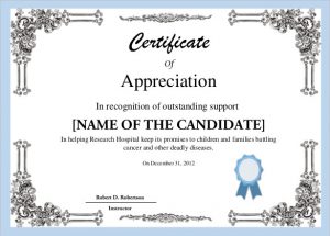 certificate of completion template word free certificate template