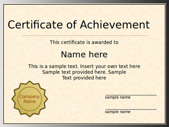 certificate template powerpoint