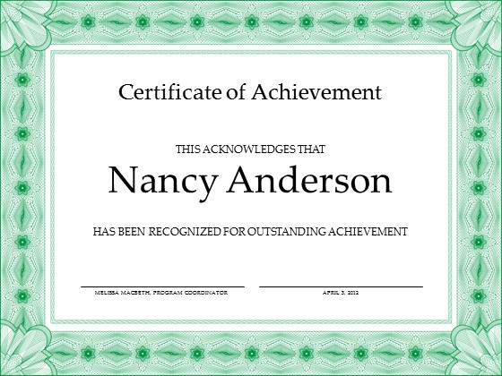 certificate template powerpoint