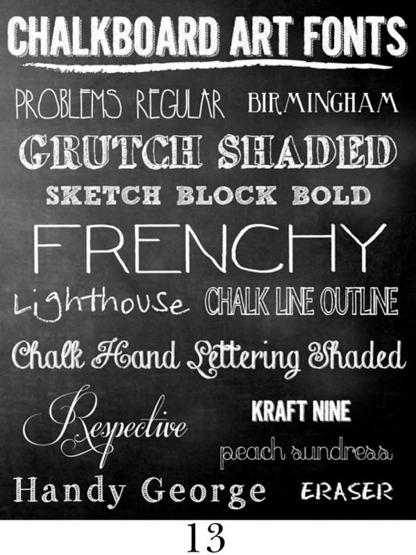 chalkboard fonts free