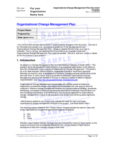 change management planning template organizational change management plan document template