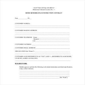 change order form residential construction change order form