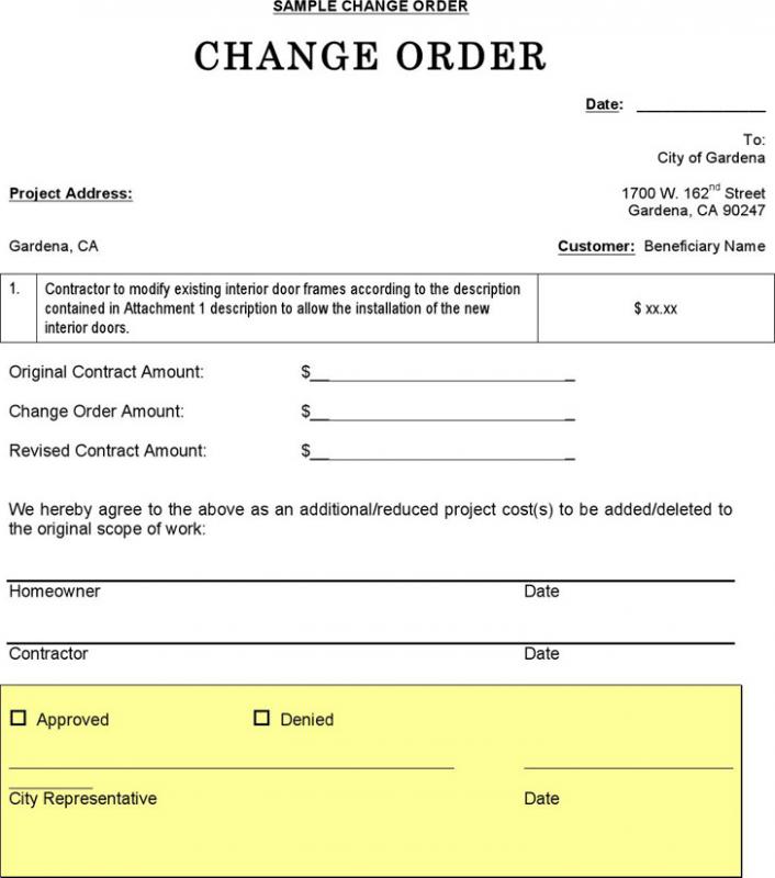 change order template