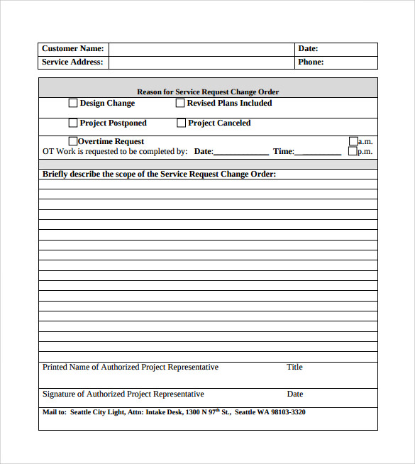 change order template