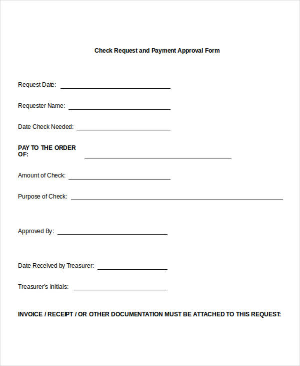 Check Request Form Template Business