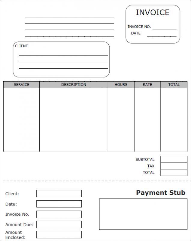 check stub template