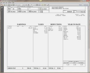 check stub template payroll check stub template word