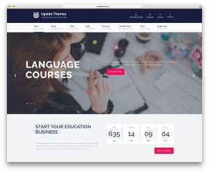 check template word upside multipurpose education wordpress website template