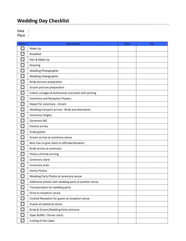 Word Document Checklist Template