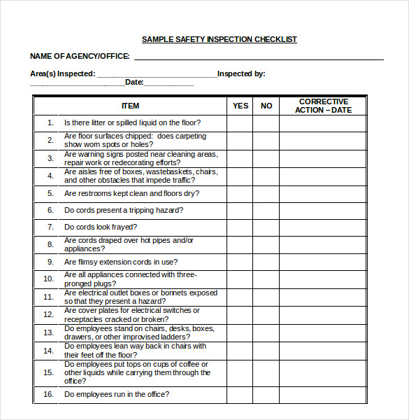 checklist template word