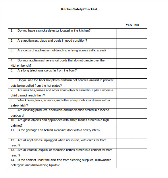 checklist template word