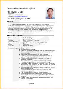 chemical engineering resume mechanical engineering cv sample hvac mechanical engineer cv sample