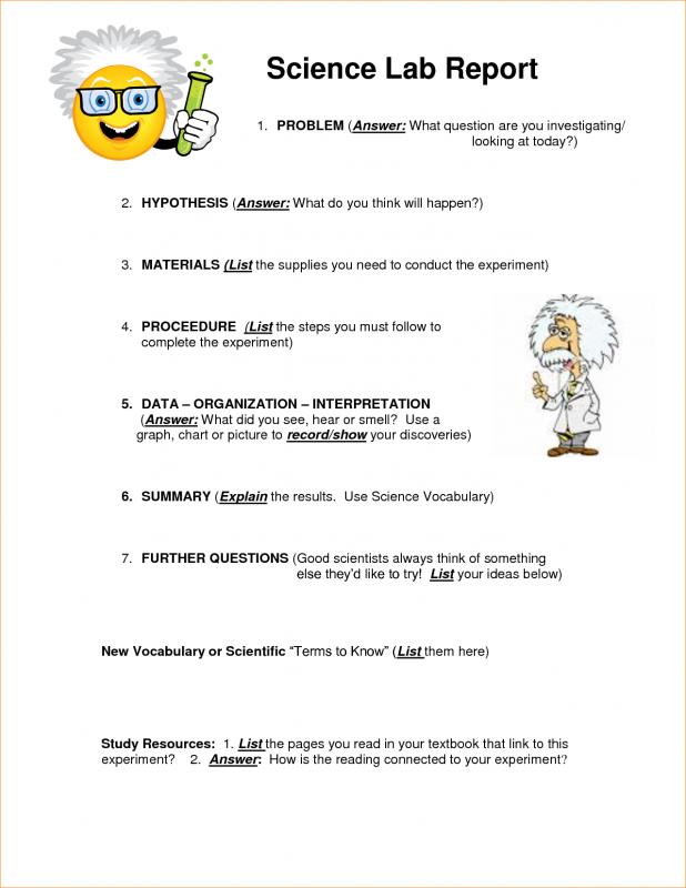 chemistry lab report template