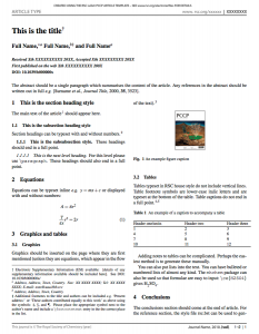 chemistry lab report template academic journal