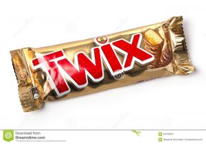 chocolate bars wrapper twix cookie bars chisinau moldova november isolated white background produced mars incorporated name has