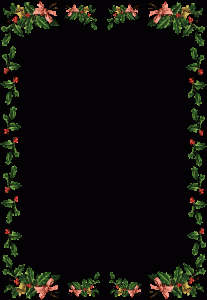 christmas border paper christmas holly