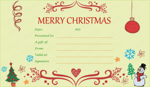 christmas gift certificate templates festive decorating christmas gift certificate template