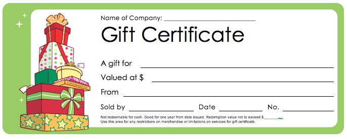 christmas gift certificate templates