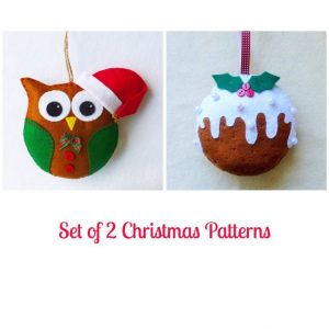 christmas invitation template set of felt christmas ornament patterns santa owl and inside owl christmas ornament template x