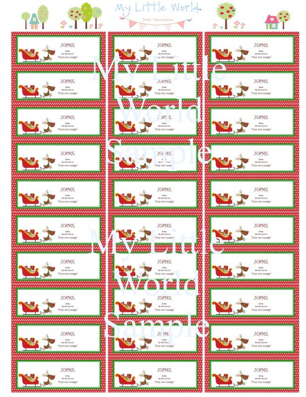 christmas label templates