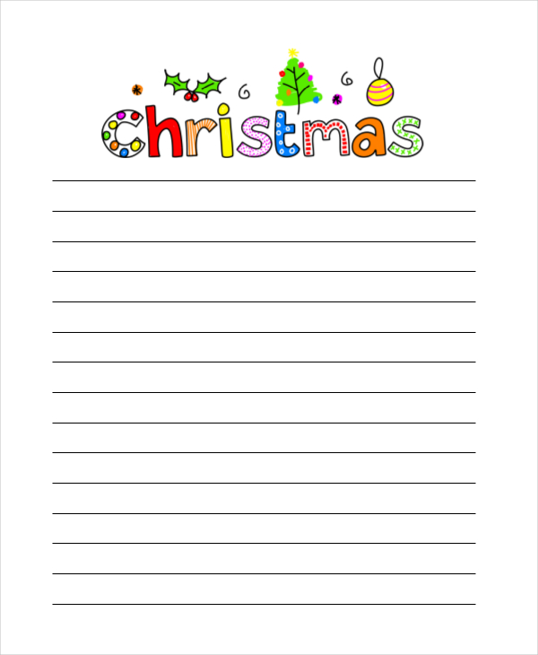 christmas letter paper