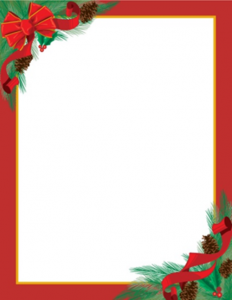 christmas letter templates pinecones ribbons christmas letterhead geographics l