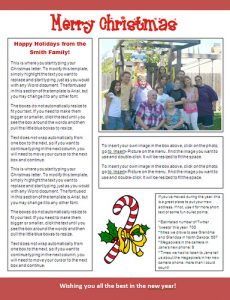 christmas newsletter template afcfc